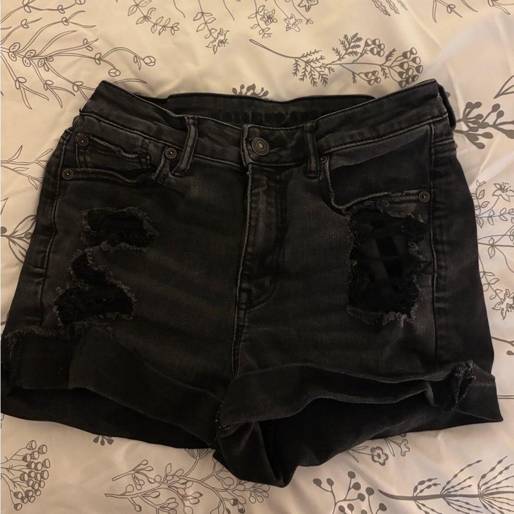 American Eagle Black Denim Shorts